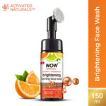 WOW Skin Science Vitamin C Foaming Face Wash for Skin Brightening,A Age Spots And reduce fine linesA - with Built-In Face Brush - 100 ml + 50 ml = 150 ml