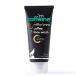mCaffeine Milky brew coffee Face Wash for 24Hr Moisturization | Hydrating Face Wash with Almond Milk & Shea Butter for Dry Skin | Daily Use Face Cleanser for Women & Men | Natural & 100% Vegan (75 ml)