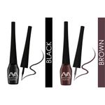 AYA Waterproof Eyeliner, Set of 2 (Black and Brown)
