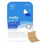 Wellbeing Nutrition Melts Restful Sleep, Plant Based Melatonin 10mg for Natural Sleep cycle (30 Oral Strips)