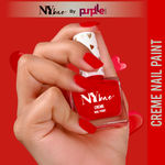 NY Bae Creme Nail Paint - Coral Peach 35 (10 ml) | Purple | Rich Pigment | Chip-proof | Full Coverage | Travel Friendly | Vegan