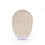 mCaffeine Exfoliating Bath Glove for Body Cleansing and Scrubbing | Made of 100% Natural Fibre | Gentle on the Skin | Sustainable, Unisex | Easy to Use - 1 Pc
