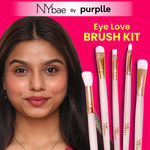 NY Bae Eye Love Brush Set | Blending Brush | Small Angled Brush | Precision Brush | Fluffy Brush | Eyeshadow C Brush | Fine & Soft Bristles Pack of 5