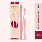 Carmesi Women's Facial Hair Removal Combo | Pack of 1 Facial Razor & 1 Eyebrow Razor | Instant & Painless Hair Removal | Eyebrows, Upper Lip, Peach Fuzz, Sideburn, Forehead