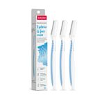 Sirona Eyebrow & Face Razor For Women For Painless Facial Hair Removal - 3 Razors - Blue