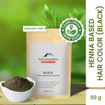 Alps Goodness Henna Based Hair Color Powder - Black (50 gm) | Ammonia Free | Peroxides Free | Enriched with herbs| Black Henna Powder | Kali Mehendi| Sojat Mehendi| Henna Powder for Hair | Alps Goodness Henna