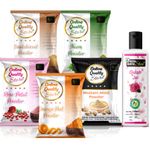 Online Quality Store Face Pack Powder Combo - 400 gm (Set of 6) |Multani Mitti ,Chandan Powder ,Orange Peel Powder ,Neem Powder ,Rose Powder ,free Pure Rose Water{mitticombo_jal400}