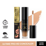 FACES CANADA Ultime Pro HD Liquid Concealer - Sand Beige 01, 3.8ml | Natural Matte Finish | 12HR Long Stay | Covers Dark Circles, Puffiness, Blemishes | Blends Easily | Orange & Vitamin C Enriched