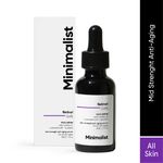 Minimalist Retinol 0.6% Anti Aging Mid-strength Formula For Fine Lines & Wrinkles - 30 ml