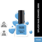 FACES CANADA Ultime Pro Splash Mini Nail Enamel - Frozen 40 (5 ml) | Quick Drying | Glossy Finish | Long Lasting | No Chip Formula | High Shine Nail Polish For Women | No Harmful Chemicals