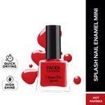 FACES CANADA Ultime Pro Splash Mini Nail Enamel - Hot Paprika 63 (5 ml) | Quick Drying | Glossy Finish | Long Lasting | No Chip Formula | High Shine Nail Polish For Women | No Harmful Chemicals