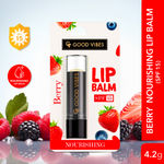 Good Vibes Berry Nourishing Lip Balm SPF 15 | Smooths, Shine | Vegan, No Parabens, No Sulphates, No Mineral Oil, No Animal Testing, No Silicones (4.2 gm)