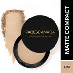 FACES CANADA Weightless Stay Matte Finish Compact Powder - Sand 04, 9 gm | SPF 20 | Non Oily Matte Look | Evens Out Complexion | Prevents Acne | Blends Effortlessly | Pressed Powder For All Skin Types