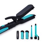 Havells HC4045 5 in 1 Hair Styler - Straightener, 19mm Curler, Crimper, Conical Curler & Volume Brush for Multiple Styles - TURQUOISE - 1 pc