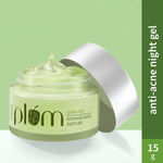 Plum Green Tea Renewed Clarity Night Gel Mini | Hydrates Skin & Fights Acne | Lightweight, Quick-Absorbing, Non-Sticky Gel Texture | With Willow Bark & Salicylic Acid | Oily, Acne-Prone Skin | 100% Vegan - 15 ml