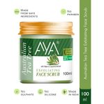AYA Australian Tea Tree Exfoliating Face Scrub, 100 ml | No Paraben, No Silicone, No Sulphate |