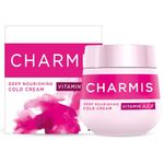 Charmis Deep Nourishing Cold Cream with Vitamin C, A and E, 200 ml, for Glowing and Moisturized Skin, for All Skin Types