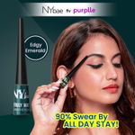 NY Bae Truly Matte Liquid Eyeliner - Edgy Emerald (4.5 ml) | Colored Eyeliner | Waterproof | Long Lasting | Smudgeproof | Quick Dry | Eye Makeup
