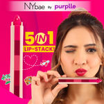 NY Bae 5 IN 1 Lipstick - Happy Hues 01 (6.5 gm) | Creamy Matte | Lip Crayon | Multi-use: Blush, Eyeshadow, Lip Liner, Bronzer | Pink & Red Shades | Travel Kit