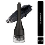 SUGAR Cosmetics Born To Wing Gel Eyeliner with Brush | Smudgeproof & Matte | Lasts Upto 12 hrs - 01 Blackmagic Woman