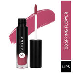 SUGAR Cosmetics Mousse Muse Lip Cream | Lasts 24+ Hrs | Creamy Mousse Lipstick | Waterproof & Smudgeproof | 5 ml - 08 Spring Flower