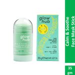 Glow Hub | Calm & Soothe Face Mask Stick (35 gm) | Hemp Seed Oil, Kaolin Clay, Jojoba Extract | Hydrate, Comfort, Refresh