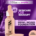 NY Bae 3 IN 1 Serum Foundation - Cool Cashew 04 (30 ml) | Infused with Primer | Moisturising I Glowing Korean Skin I Celeb Glow | Dewy Makeup | Evens Skin Tone | Ultra Glow