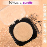 NY Bae Shine & Shimmer Highlighter - Glow Gold 2 (5 gm) | Gold | Rich Colour | Super Blendable | Multipurpose | Travel Friendly