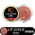 KINDED Lip Scrub Herbal Natural Essential Oils Exfoliating Balm Polish Scrubber for Men Women Smoked Dry Dark Chapped Lips to Lighten Pigmentation Dead Skin Tan Removal (10 gm, Rose)