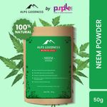 Alps Goodness Powder - Neem (50 gm) | 100% Natural Powder | No Chemicals, No Preservatives, No Pesticides | Face Mask for Acne | Acne Treatment | Dandruff Treatment