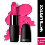 FACES CANADA Weightless Matte Lipstick - Fuschia Wave 02, 4.5 gm | High Pigment | Smooth One Stroke Glide | Moisturizes & Hydrates Lips | Vitamin E, Jojoba & Almond Oil