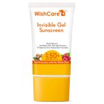WishCare Invisible Gel Sunscreen SPF 50+ PA++++ - Oil Free, Broad Spectrum with No White Cast - 50 gm