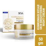 SESA 8% Kumkumadi Padma Skin Brightening Night Cream I 50 gm I Reduces fine lines & wrinkles I Promotes Skin Rejuvenation & Skin Repair I Anti -Ageing I Even Skin Tone I Ayurvedic Night Treatment I Light weight Cream