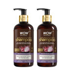 WOW Skin Science Onion Shampoo for Hair Fall Control & Promotes Hair Growth - 10x Stronger Hair - With Red Onion Seed Oil Extract, Black Seed Oil & Pro-Vitamin B5 - 300 ml (pack of 2)