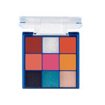 MARS Face and Eye Makeup Kit for Women | 9 Highly Pigmented Eyeshadows with Blusher and Highlighter | Attached Mirror (16 gm) (Multicolor-02)