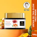 Good Vibes De-Tan Glow Face Mask Ubtan with Power of Serum | Tan Removal & Gentle Exfoliation (100 gm)