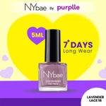 NY Bae Color Rush Nail Paint - Lavender Lace 18 (5 ml) | Chip Resistant | Long Lasting | Quick Dry | Gel Nail Polish