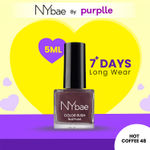NY Bae Color Rush Nail Paint - Hot Coffee 48 (5 ml) | Chip Resistant | Long Lasting | Quick Dry | Gel Nail Polish