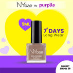 NY Bae Color Rush Nail Paint - Sunset Show 39 (5 ml) | Chip Resistant | Long Lasting | Quick Dry | Gel Nail Polish