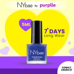 NY Bae Color Rush Nail Paint - Cobalt Crush 27 (5 ml) | Chip Resistant | Long Lasting | Quick Dry | Gel Nail Polish