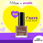 NY Bae Color Rush Nail Paint - Wild Walnut 45 (5 ml) | Chip Resistant | Long Lasting | Quick Dry | Gel Nail Polish
