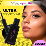 NY Bae Skeyeliner - Glossy (5 ml) | Liquid Black Eyeliner | Intense Pigment | Long Lasting | Smudgeproof | Precise Application | Beginner Friendly