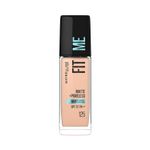 Maybelline New York Fit Me Matte+Poreless Liquid Foundation 16H Oil Control - 125 Nude Beige, 30 ml