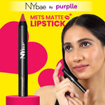 NY Bae Mets Matte Lip Crayon - Majestic Mauve 41 (2.8 gm) | Creamy Matte Finish | Moisturizing | SPF Protection
