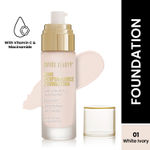 Swiss Beauty High Performance Foundation | Water-Resistant | Medium to Buildable Coverage | Lightweight | Easy to Blend | With Vitamin C & Niacinamide|1 White-Ivory 55 gm
