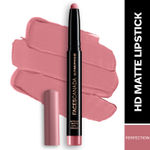 FACES CANADA Ultime Pro HD Intense Matte Lipstick + Primer - Perfection, 1.4 gm | 9HR Long Stay | Feather-Light Comfort | Intense Color | Smooth Glide