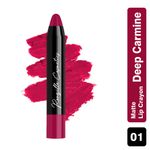 Ronzille Matte Lip Crayon Deep Carmine -01 4.5 gm