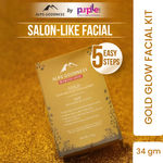 Alps Goodness Gold Glow Facial Kit - Saffron (34 gm)| Glowing Skin | Toning & Firming |Detoxification |At home Facial