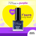 NY Bae Color Rush Nail Paint - Galaxy Glaze 28 (9 ml) | Chip Resistant | Long Lasting | Quick Dry | Gel Nail Polish