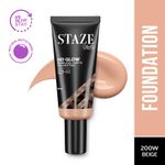 Staze 9to9 HD Glow Poreless + Matte Foundation | 200W Beige | 18 ml